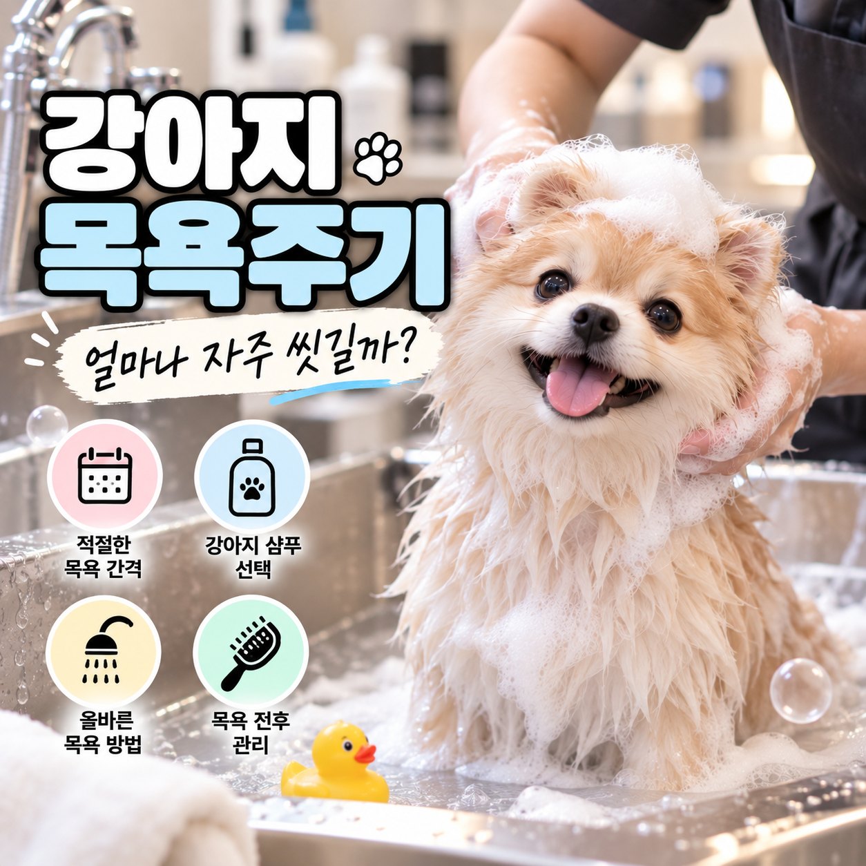 강아지목욕주기와 올바른 목욕 방법 타이틀 이미지