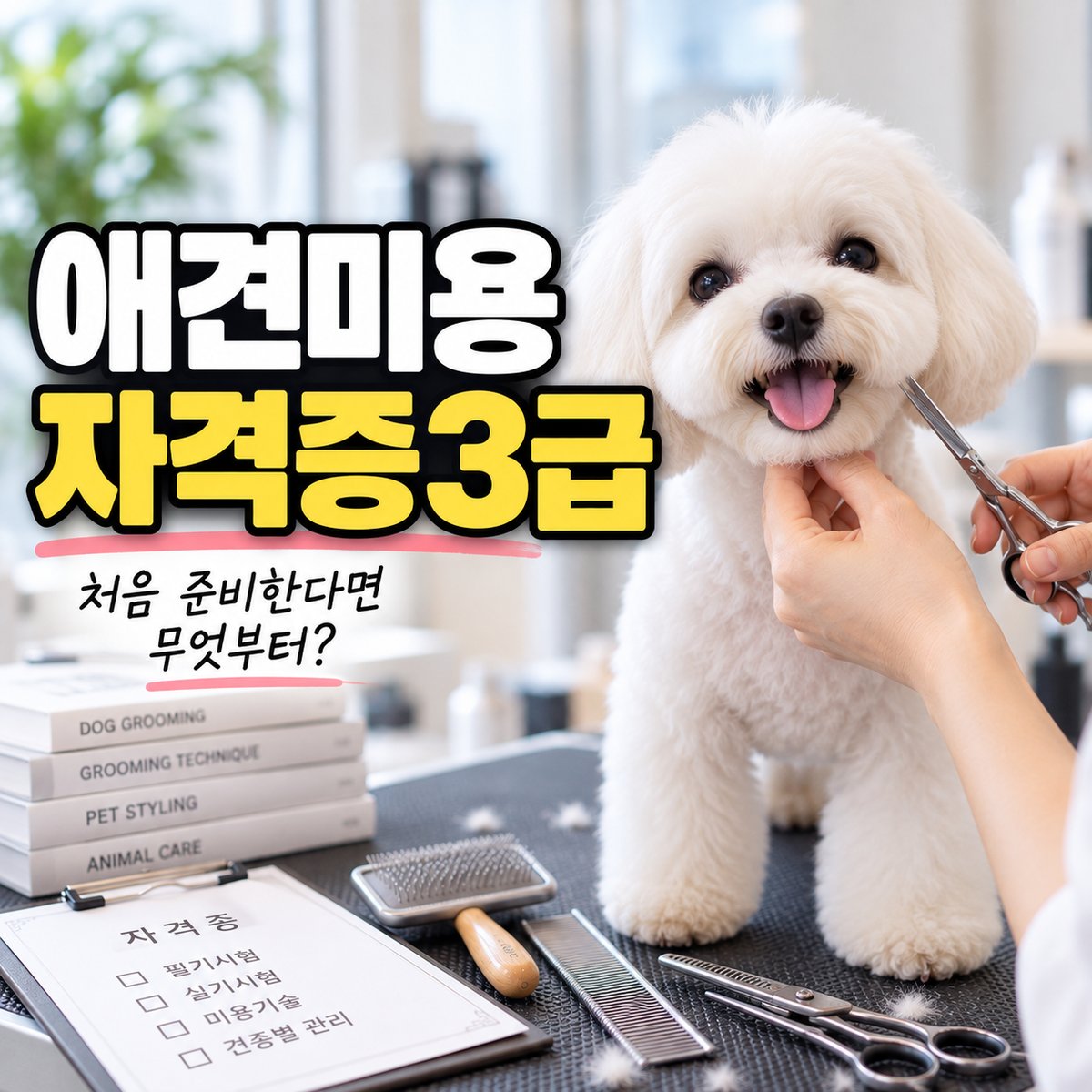 애견미용자격증3급, 처음 준비한다면 무엇부터 타이틀 이미지