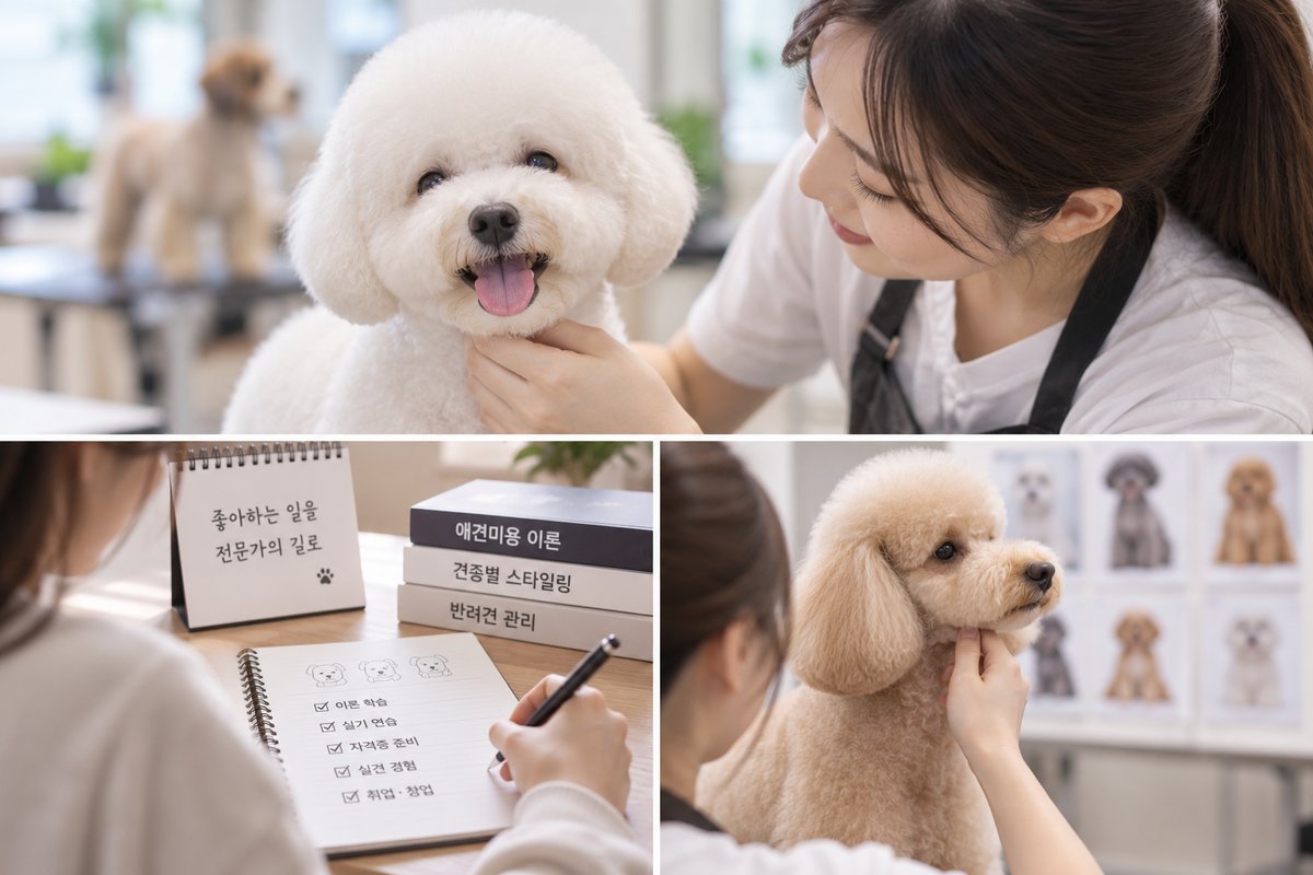 자격증 준비부터 실견 경험, 취업·창업까지 이어지는 애견미용사 진로 단계